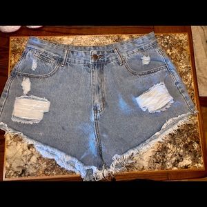 ROMWE shorty high waisted jean shorts